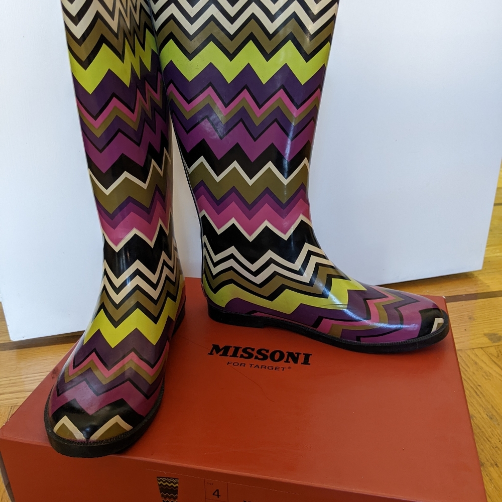 Missoni for Target rainboots